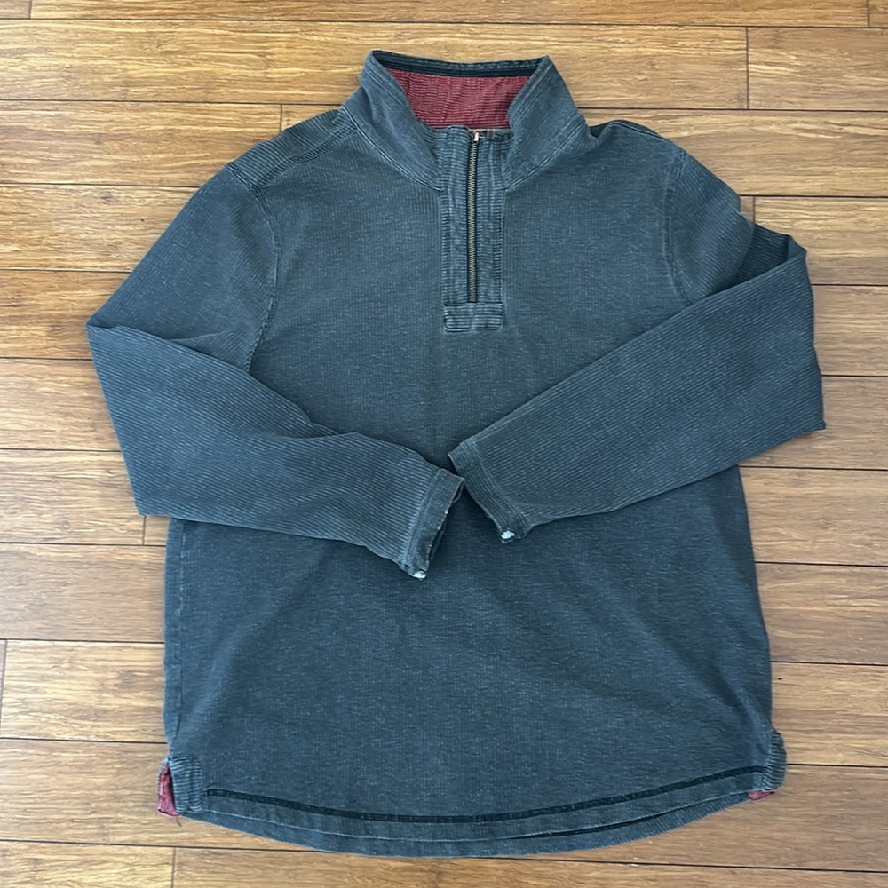 Men's Charcoal Quarter-Zip Pullover Sweatshirt - Casual Layering